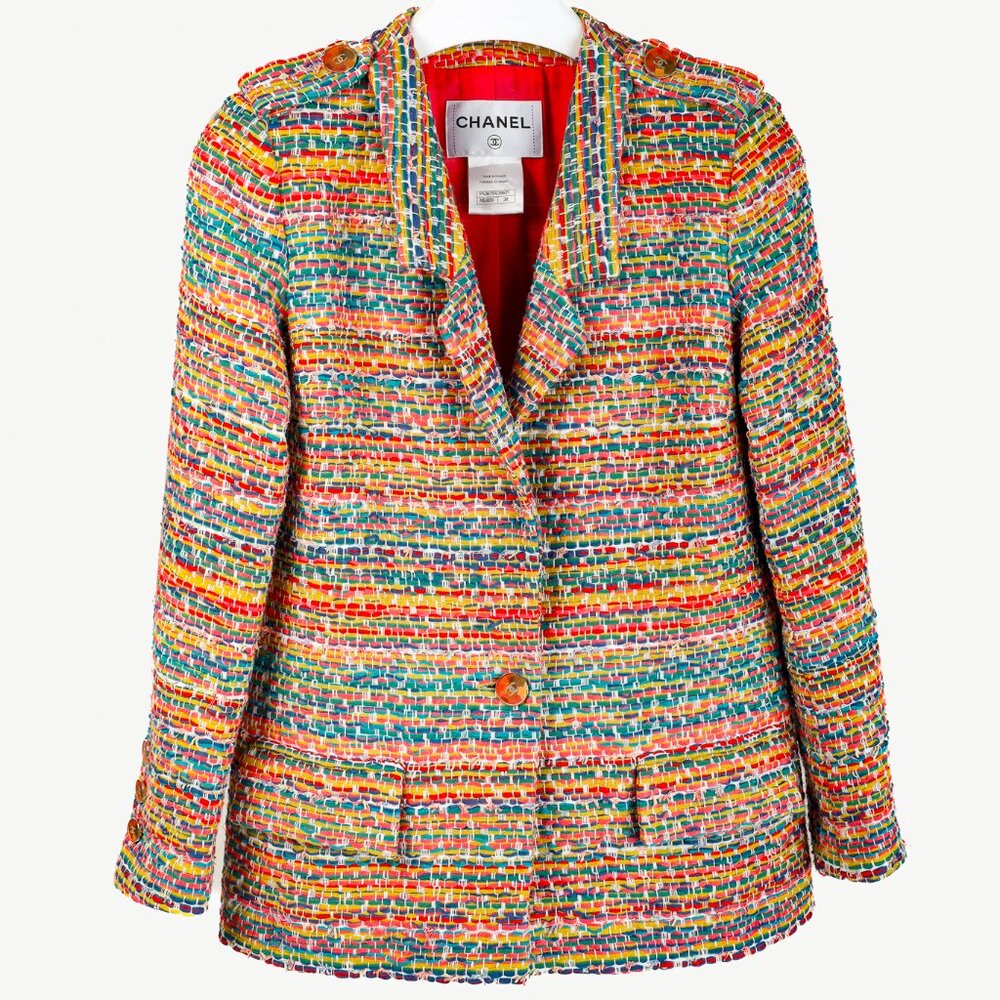 Chanel Resort 2016 Multicolour-Tweed Single-Button Blazer